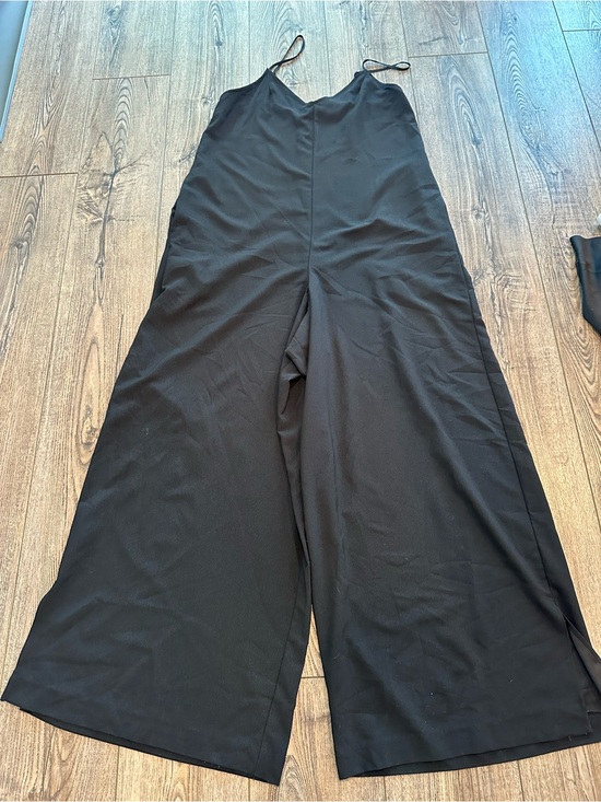 Hutch Pants - Hutch Anthropologie Black Wide-Leg Jumpsuit with Spaghetti Straps Medium